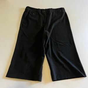 Larry Levine Stretch Black Cropped Pants 14